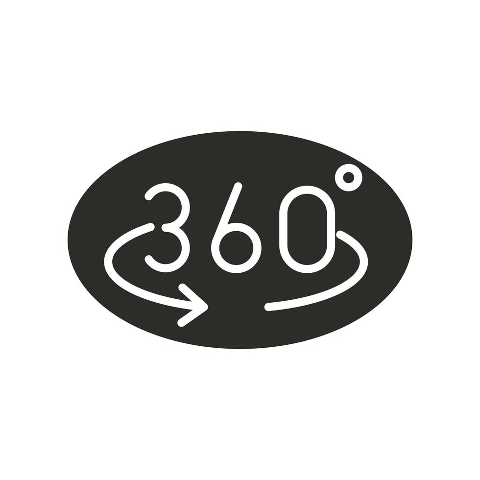 augmented reality 360 degree interactive silhouette style vector