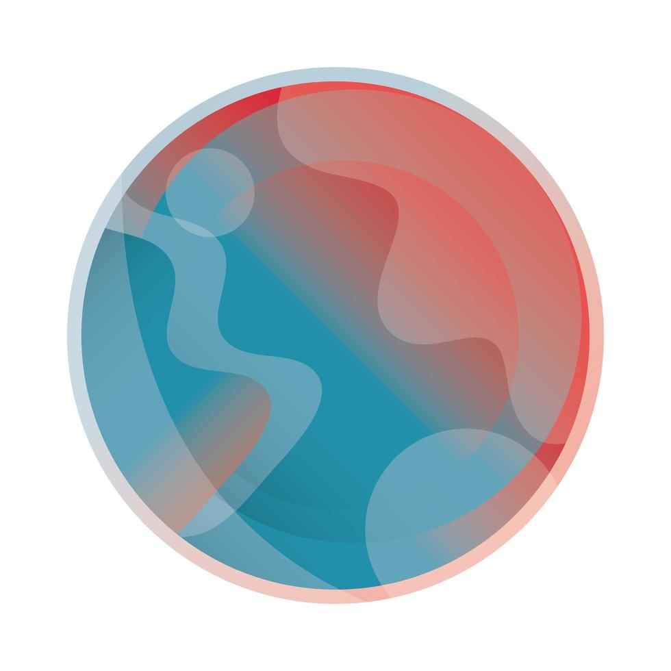 space solar system planet galaxy surface icon style vector