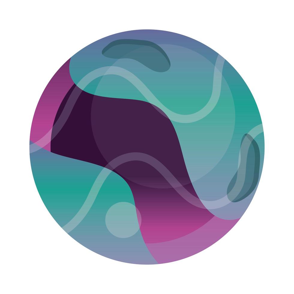 space planet solar system galaxy surface abstract icon style vector