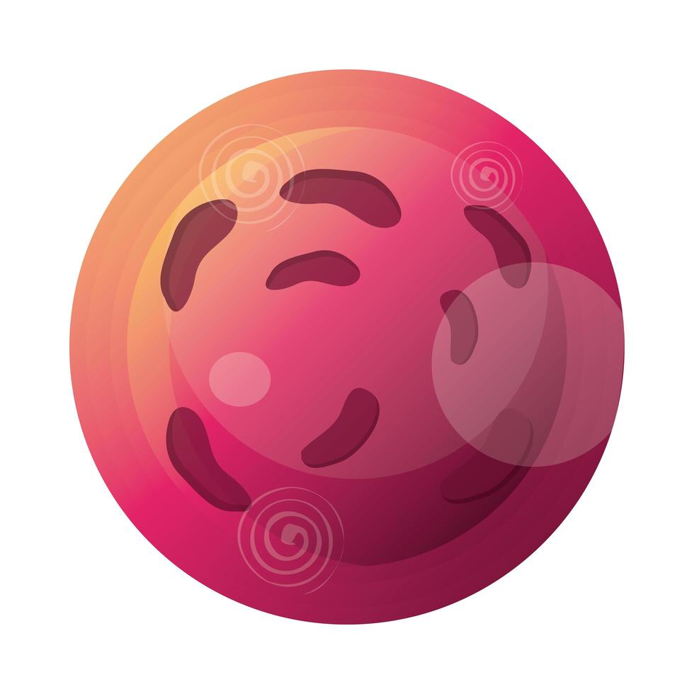 space jupiter planet solar system galaxy icon style vector