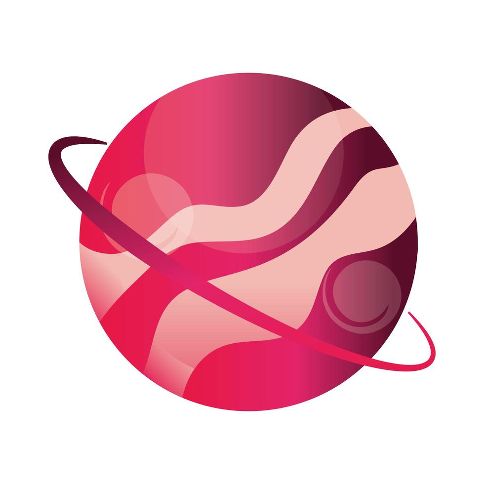 space planet solar system galaxy icon style vector
