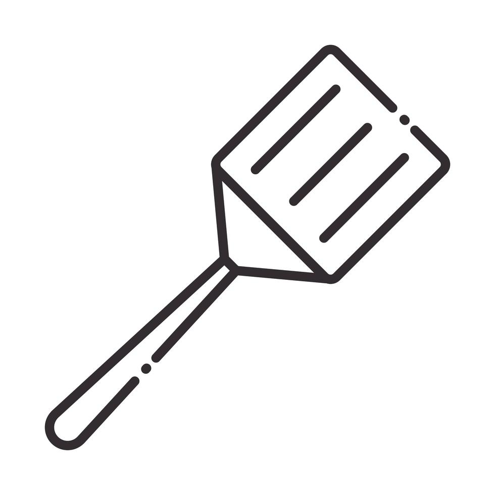 chef spatula kitchen utensil line style icon vector