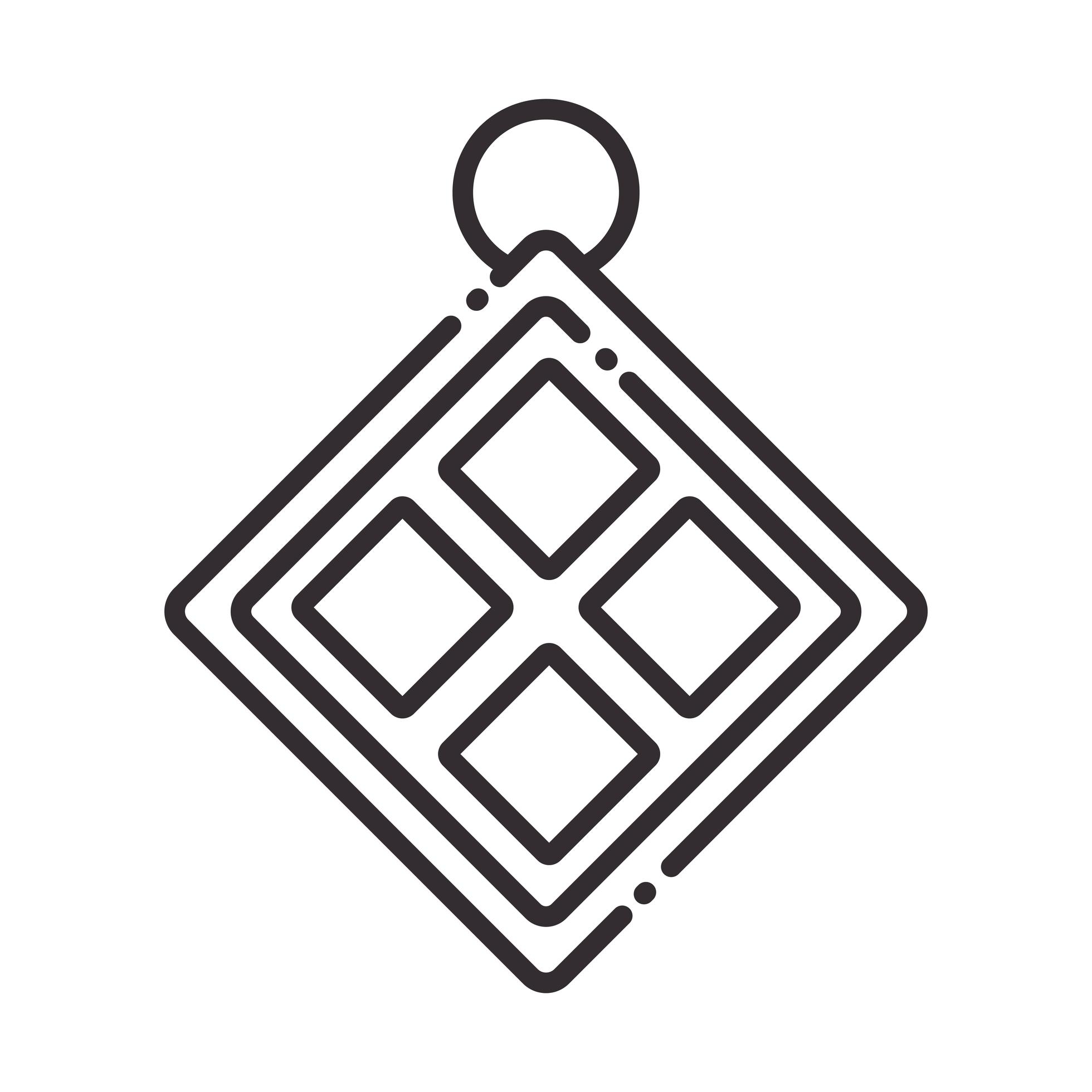 hanging ornament decoration linear on white background 2621165 Vector