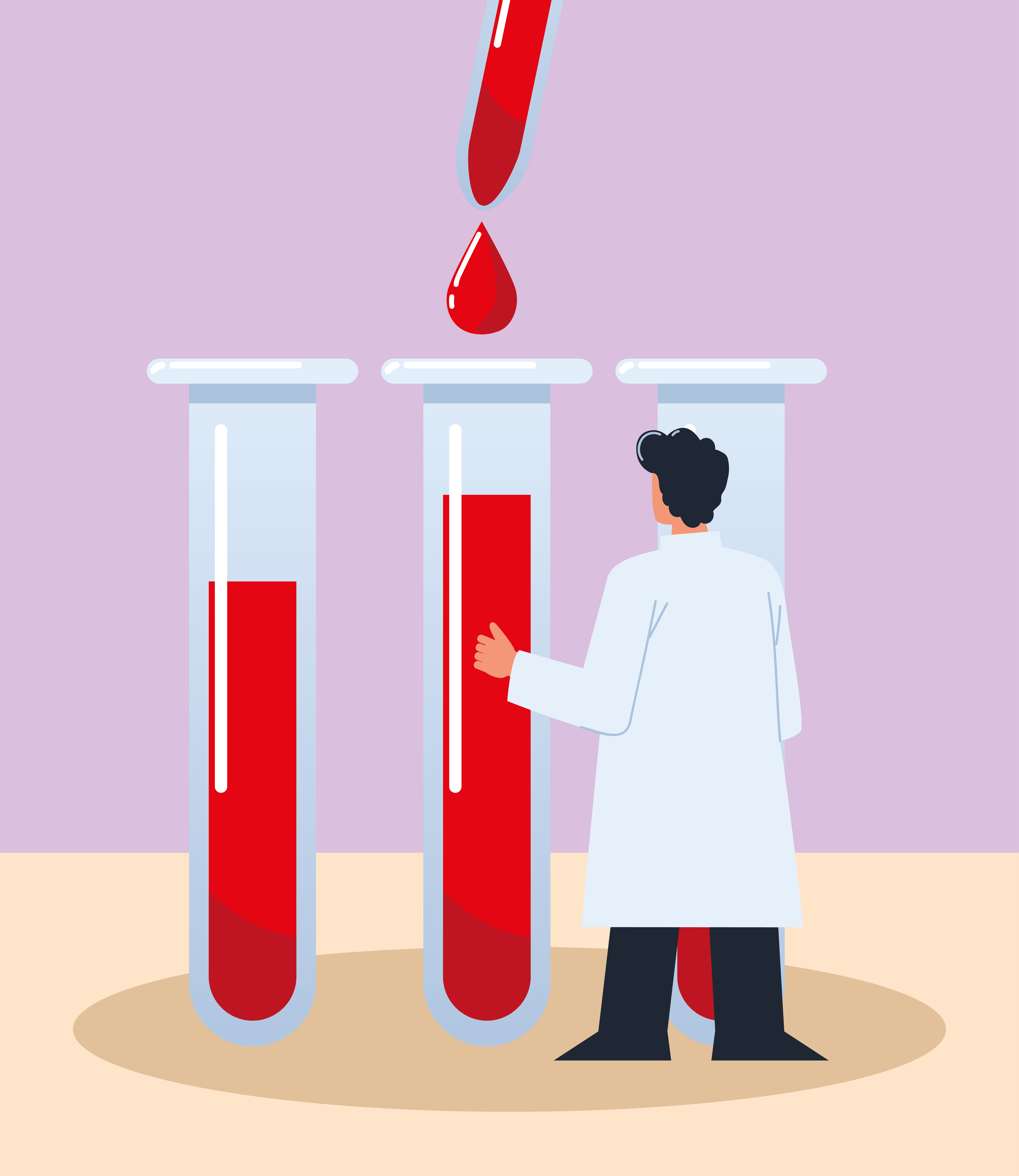 Doctor And Blood Sample Vector Art At Vecteezy