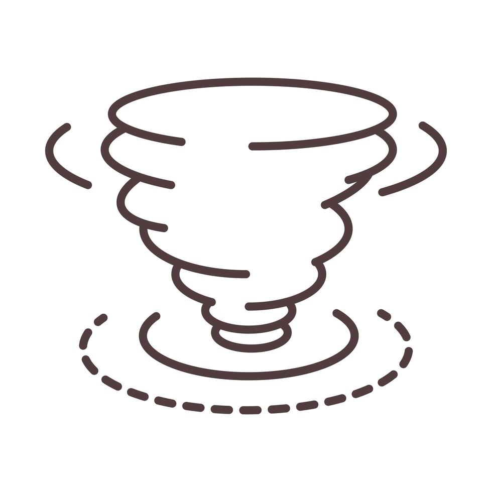 weather hurricane wind storm forecast line icon style vector