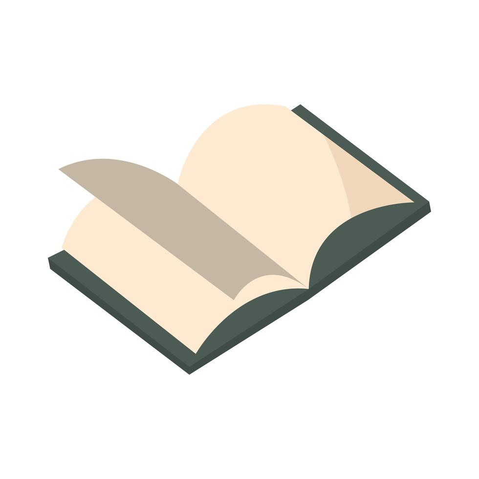 open book without text library educational or learning vector