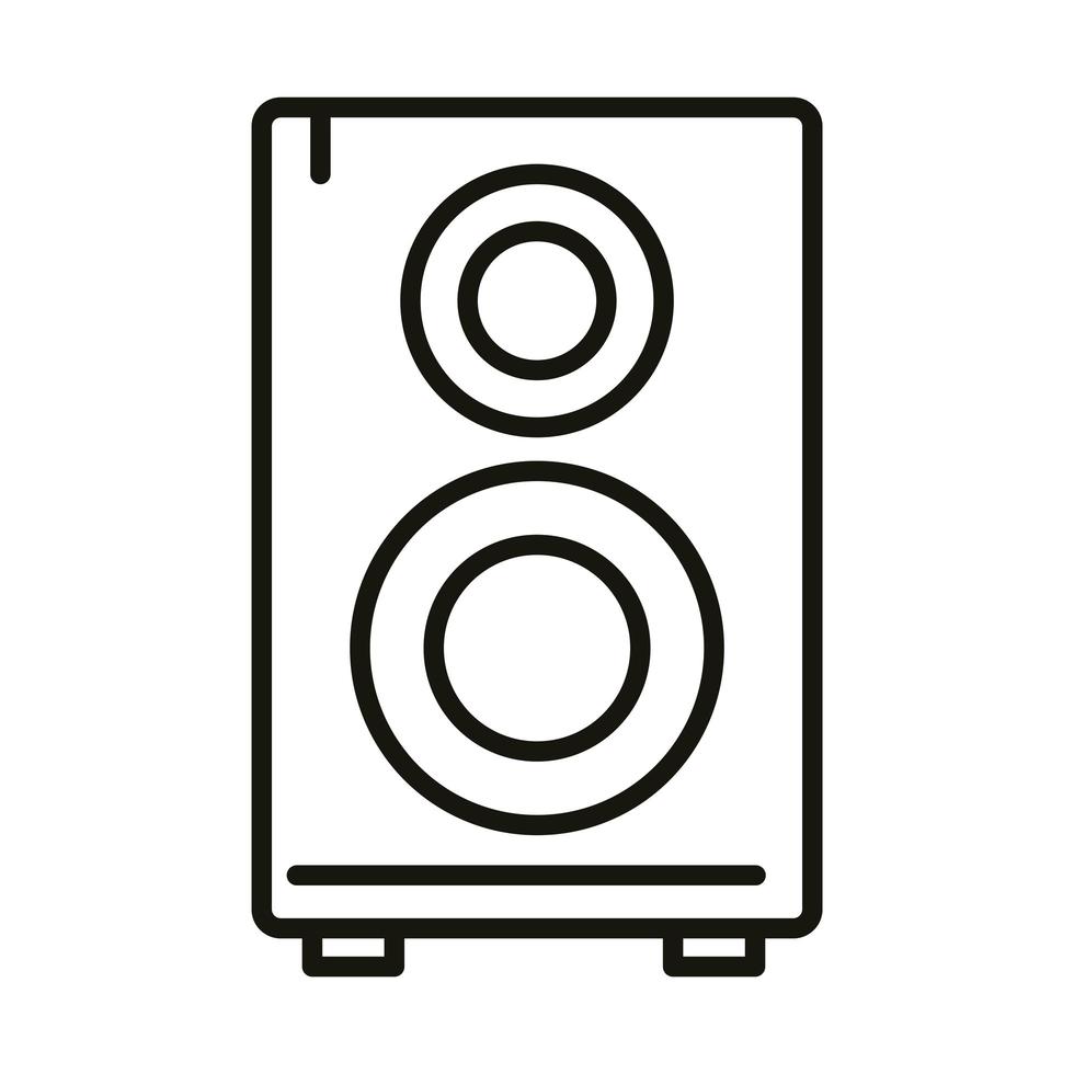 music speaker sound audio celebration party line icon style vector