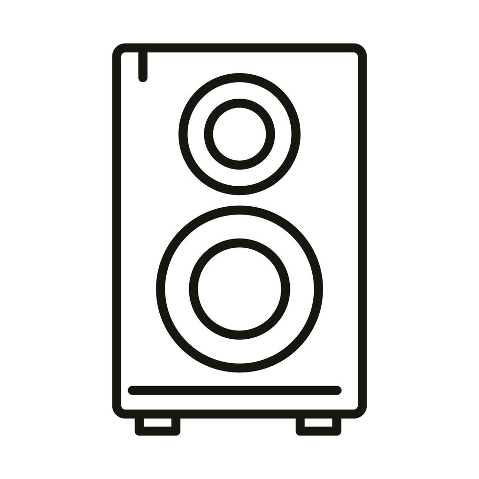 música altavoz sonido audio celebración fiesta línea icono estilo vector