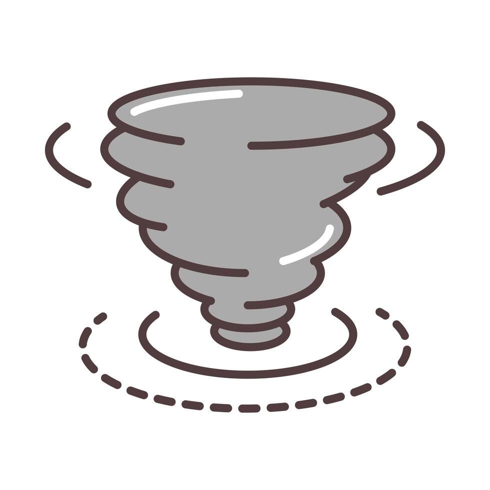 weather hurricane wind storm forecast line and fill style vector