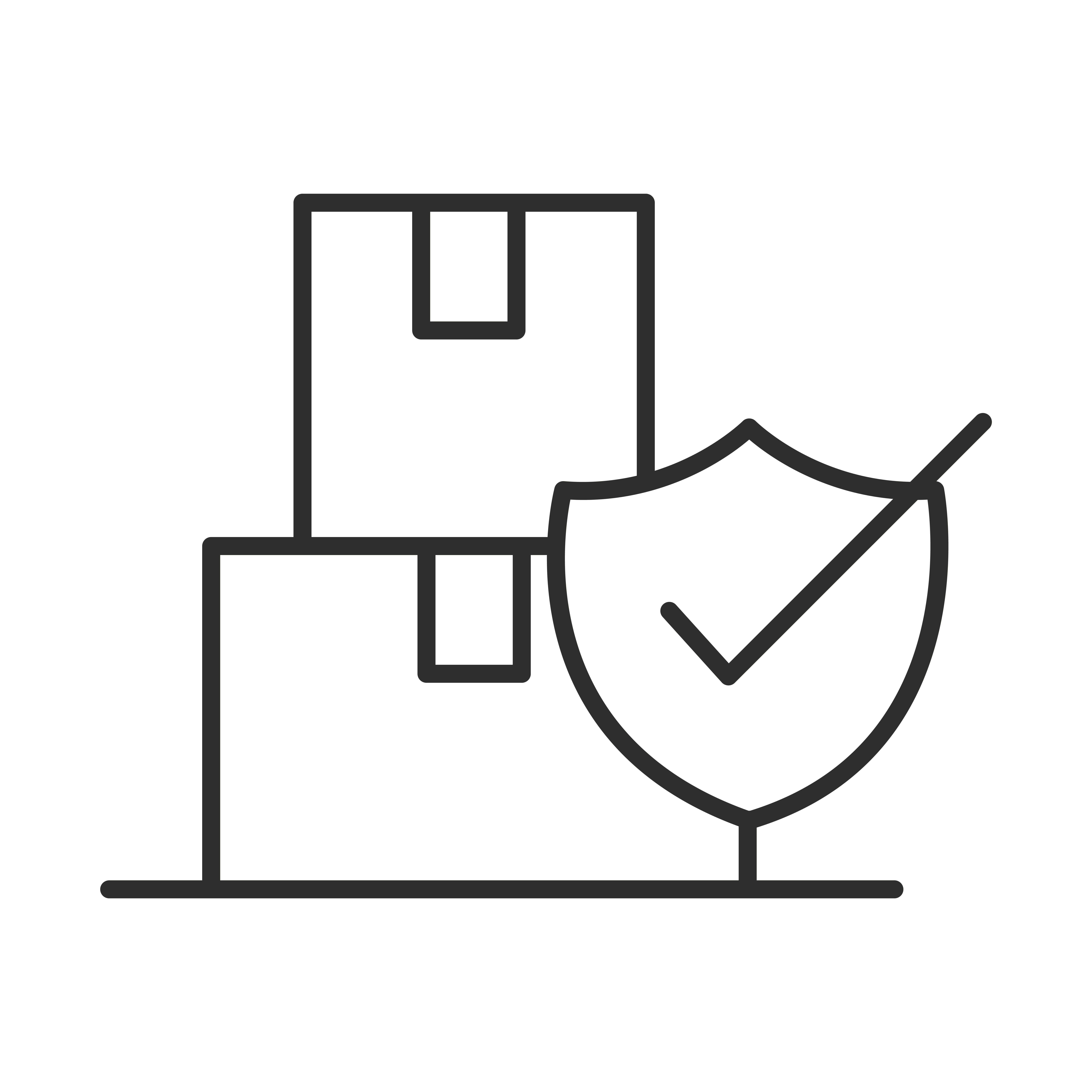 delivery boxes with check mark line style design 2621435 Vector Art at