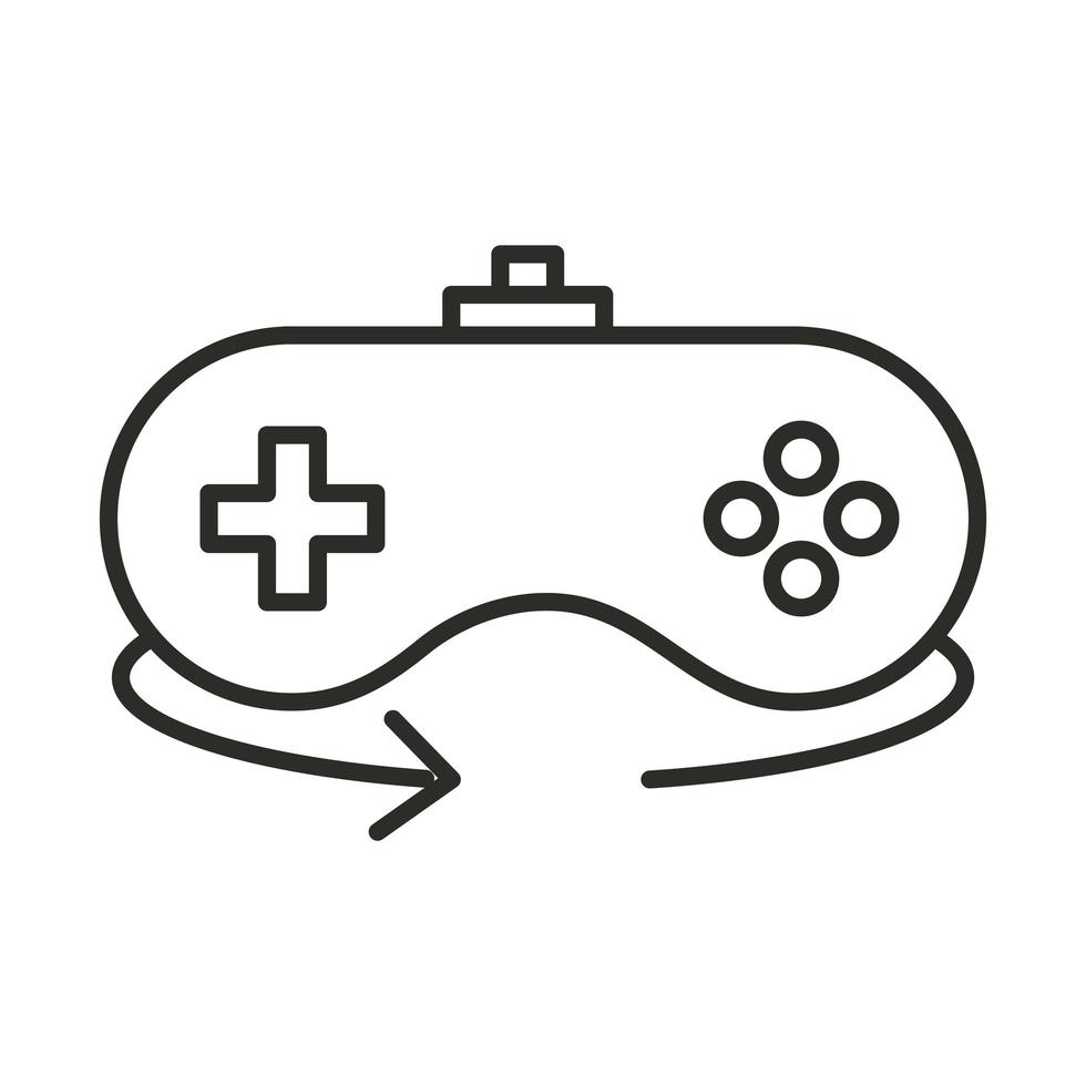 augmented reality control gamepad equipment line style vector
