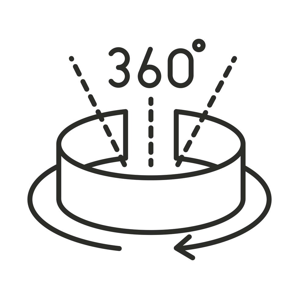 augmented reality 360 degree interface line style vector