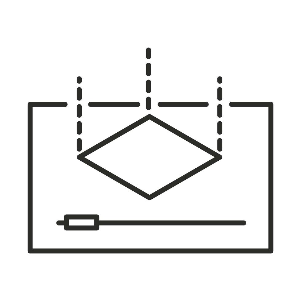 augmented reality digital technology future line style vector