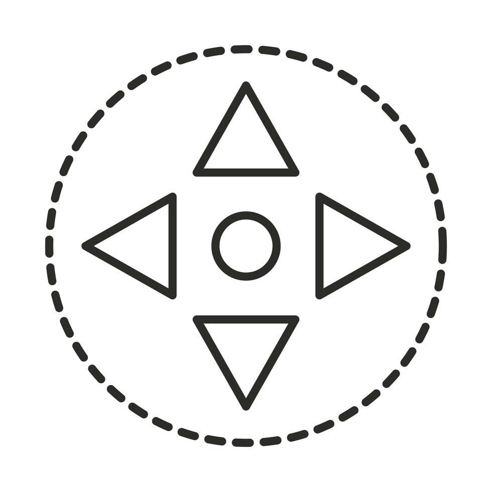 augmented reality arrows control 360 line style vector