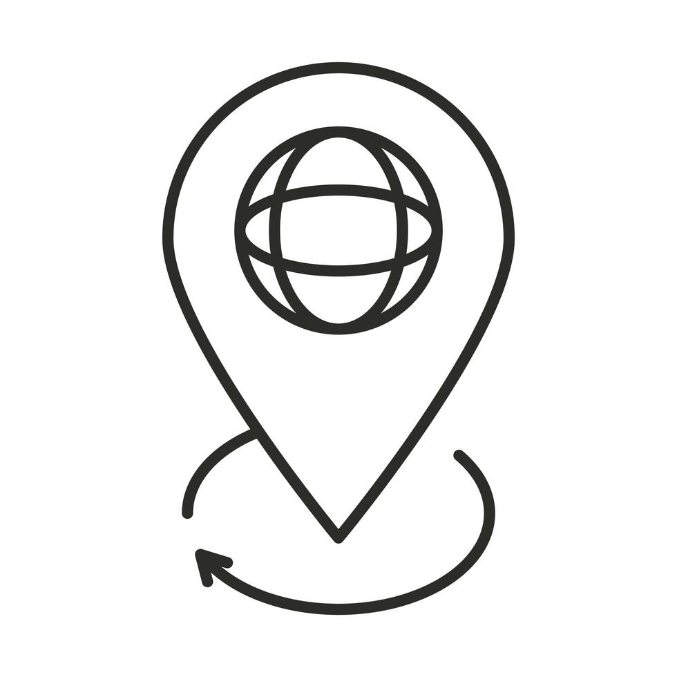 augmented reality 360 degree gps location line style vector