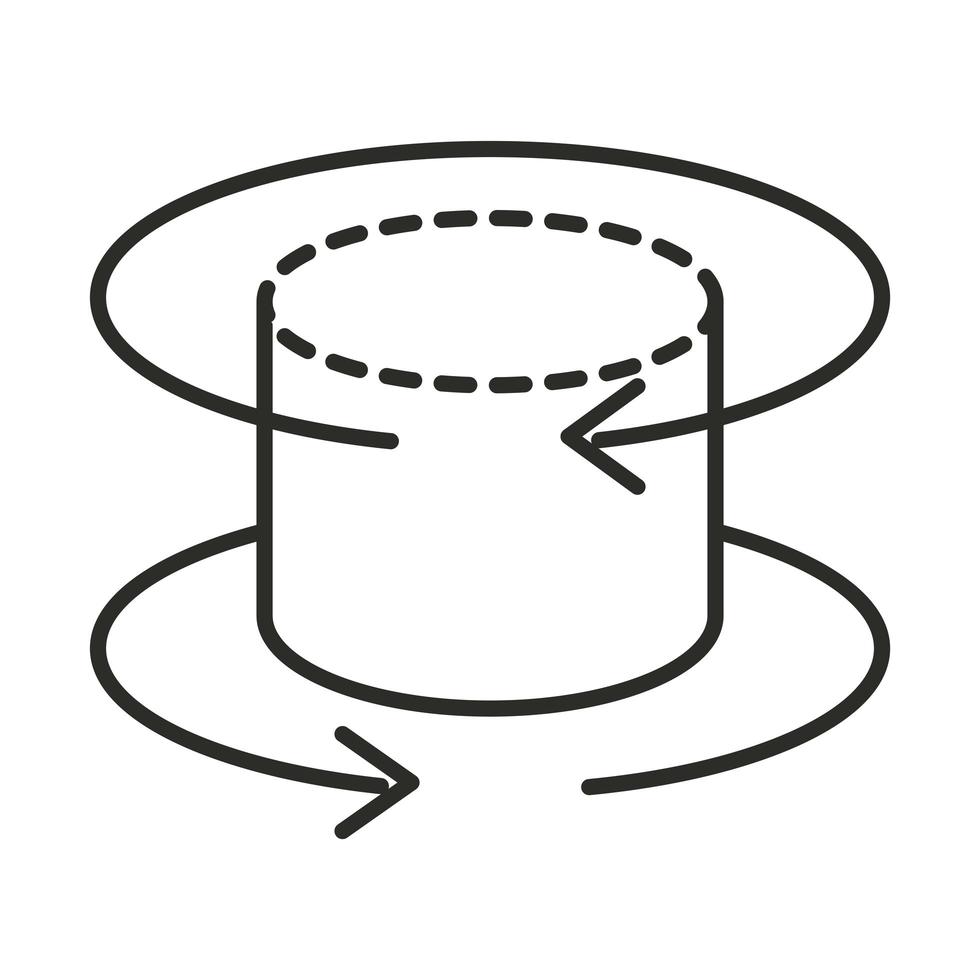 augmented reality 360 degree view line style vector