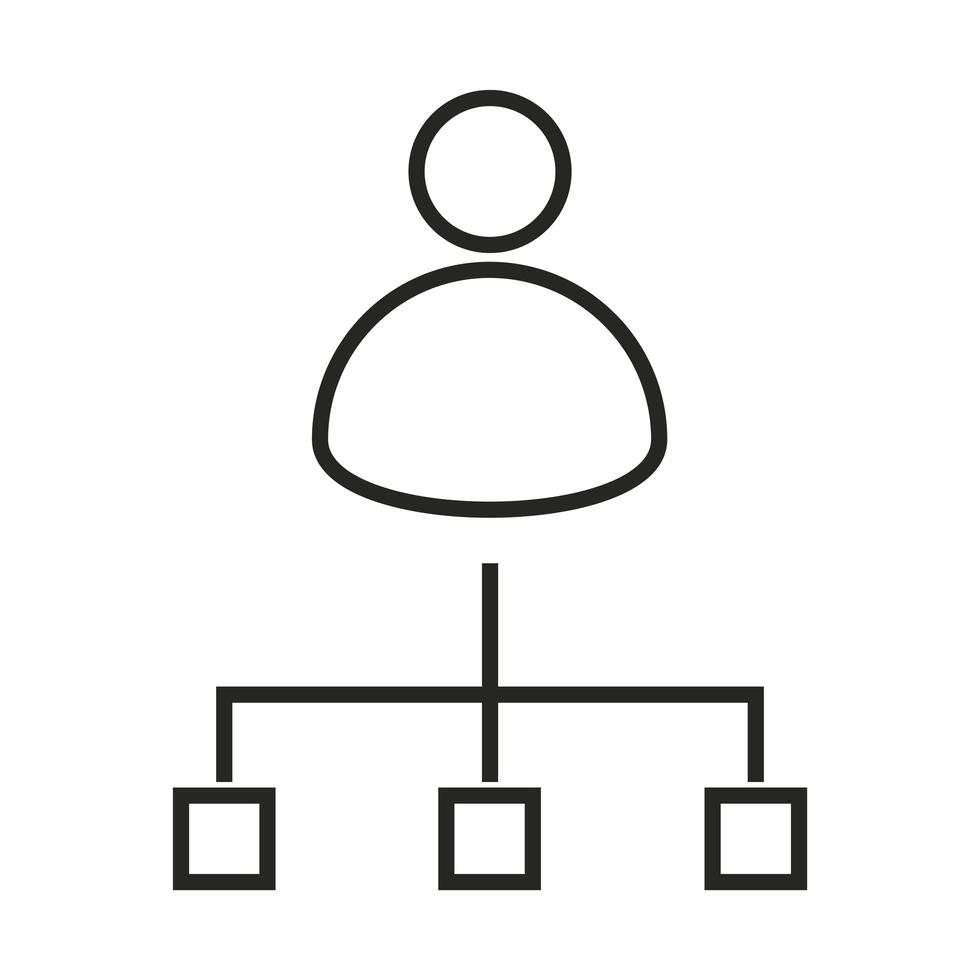 digital marketing people follower social media line icon vector