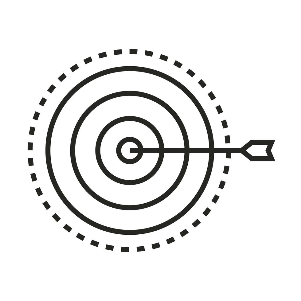 digital marketing target strategy line icon vector
