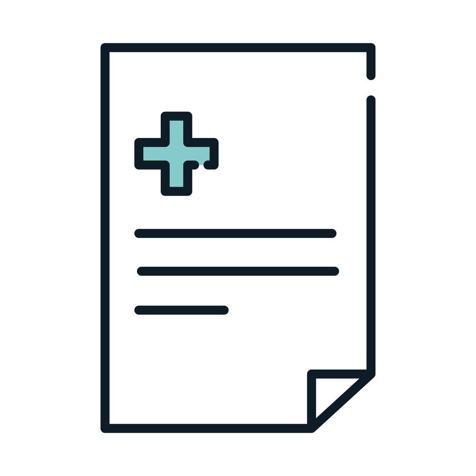 health medical document report line and fill vector