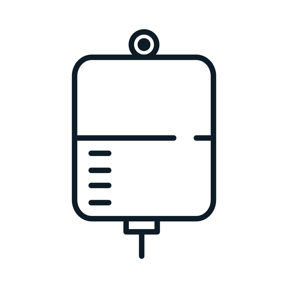 health medical stand iv with liquid line icon vector