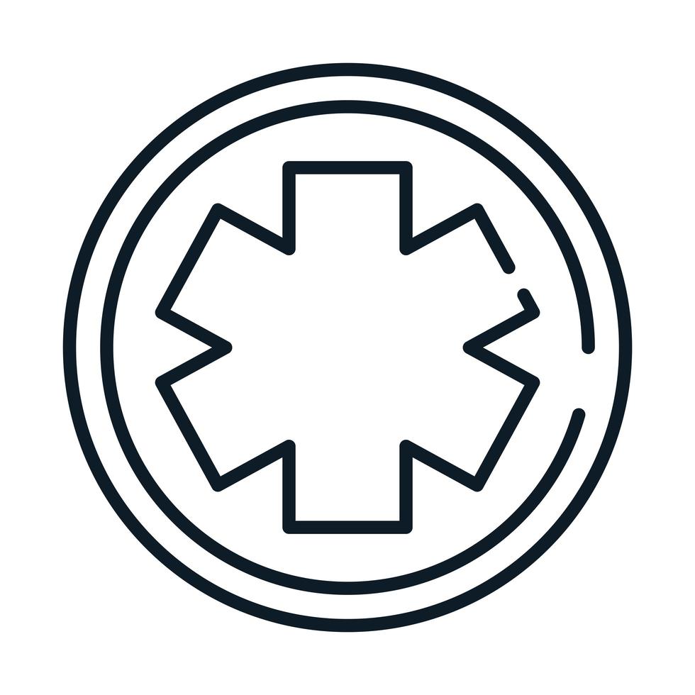 health medical button line icon vector
