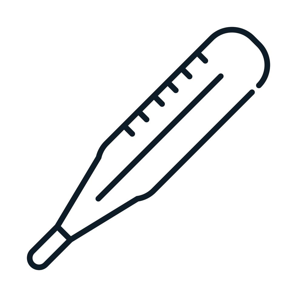 health medical thermometer temperature line icon vector