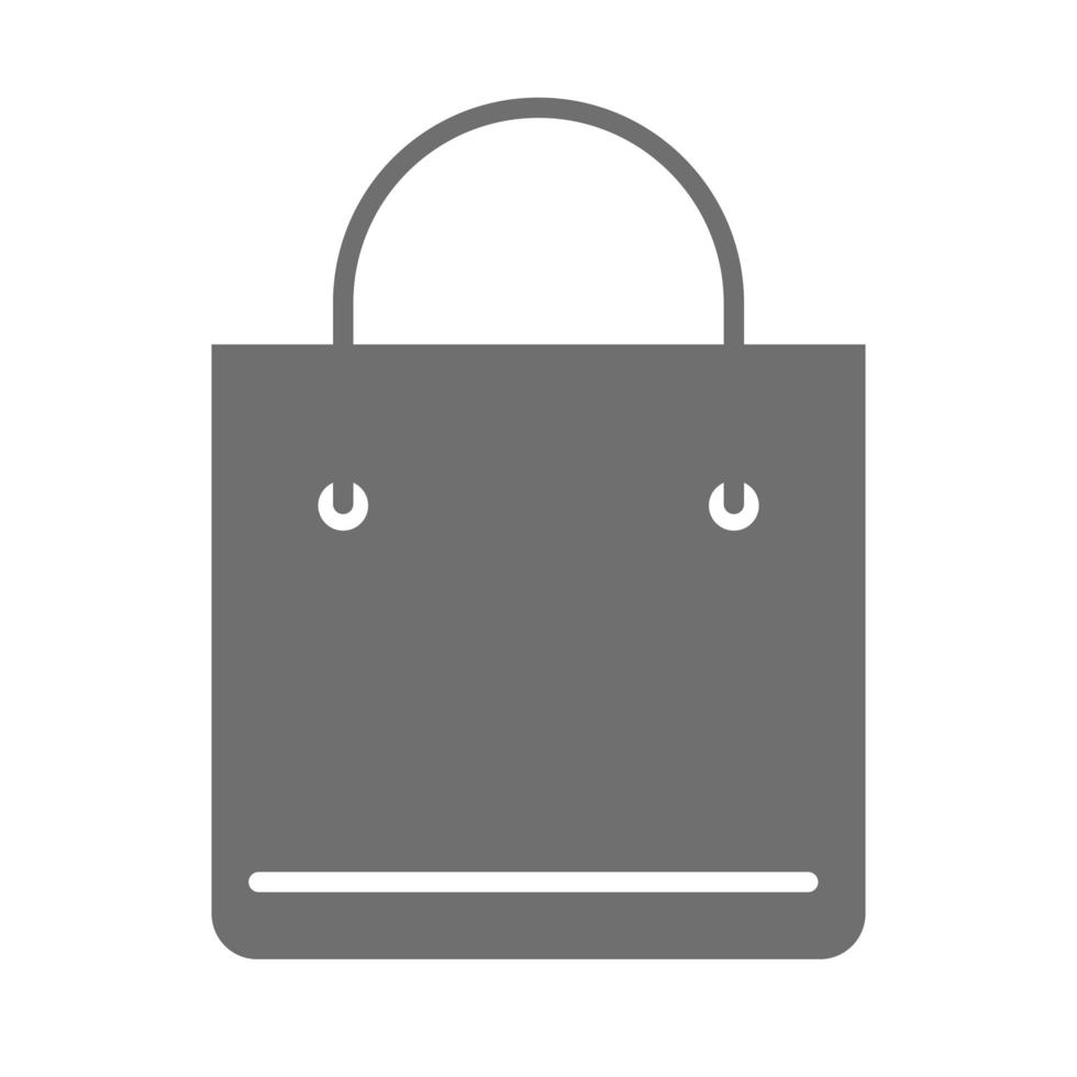 comercio de mercado de bolsas de compras en icono de estilo de silueta vector