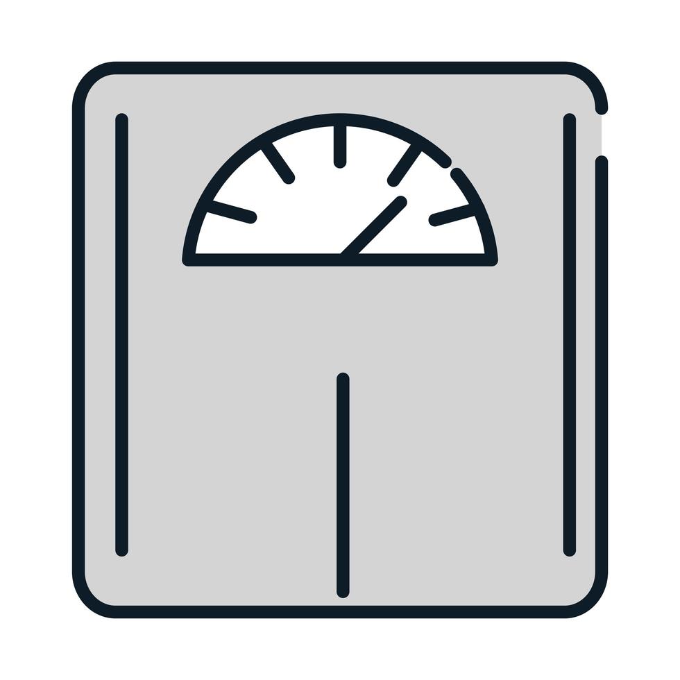 health medical scale weight line and fill vector