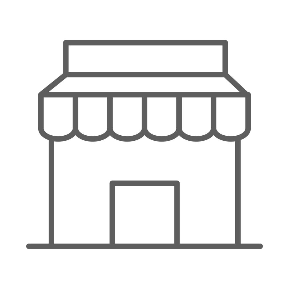 tienda de comercio de compras en estilo de línea fina vector