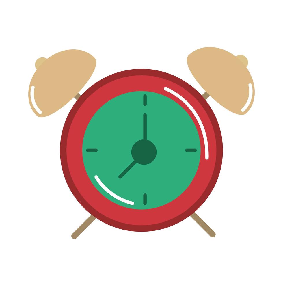 alarm clock time vintage cartoon flat icon vector