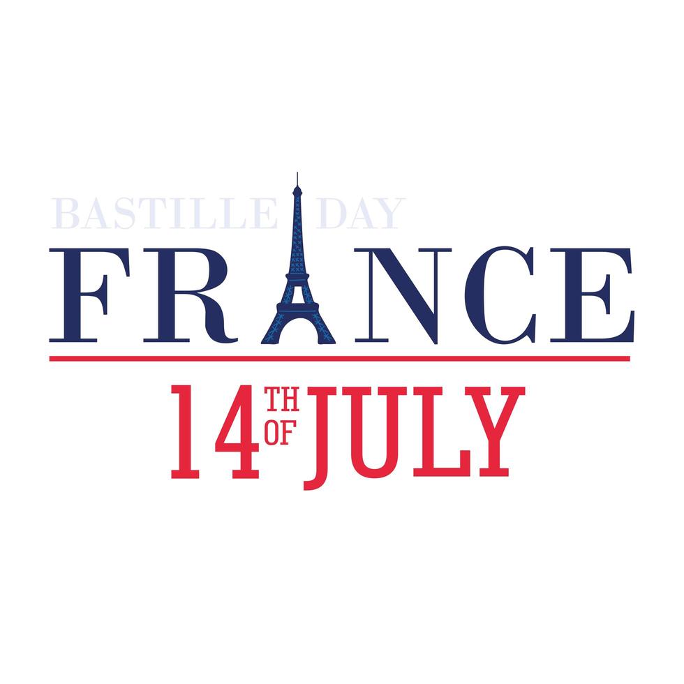 bastille day in france vector