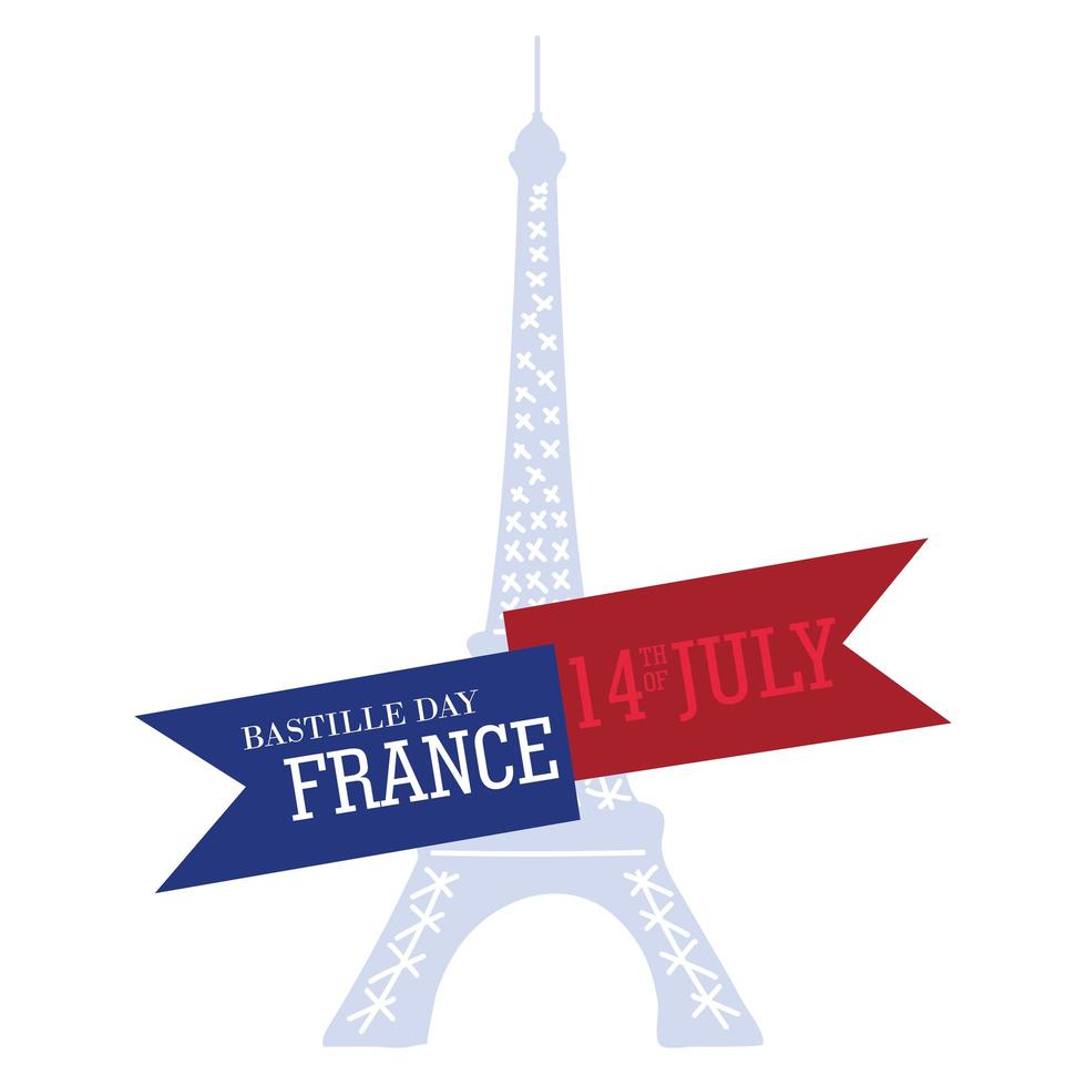 bastille day in france vector