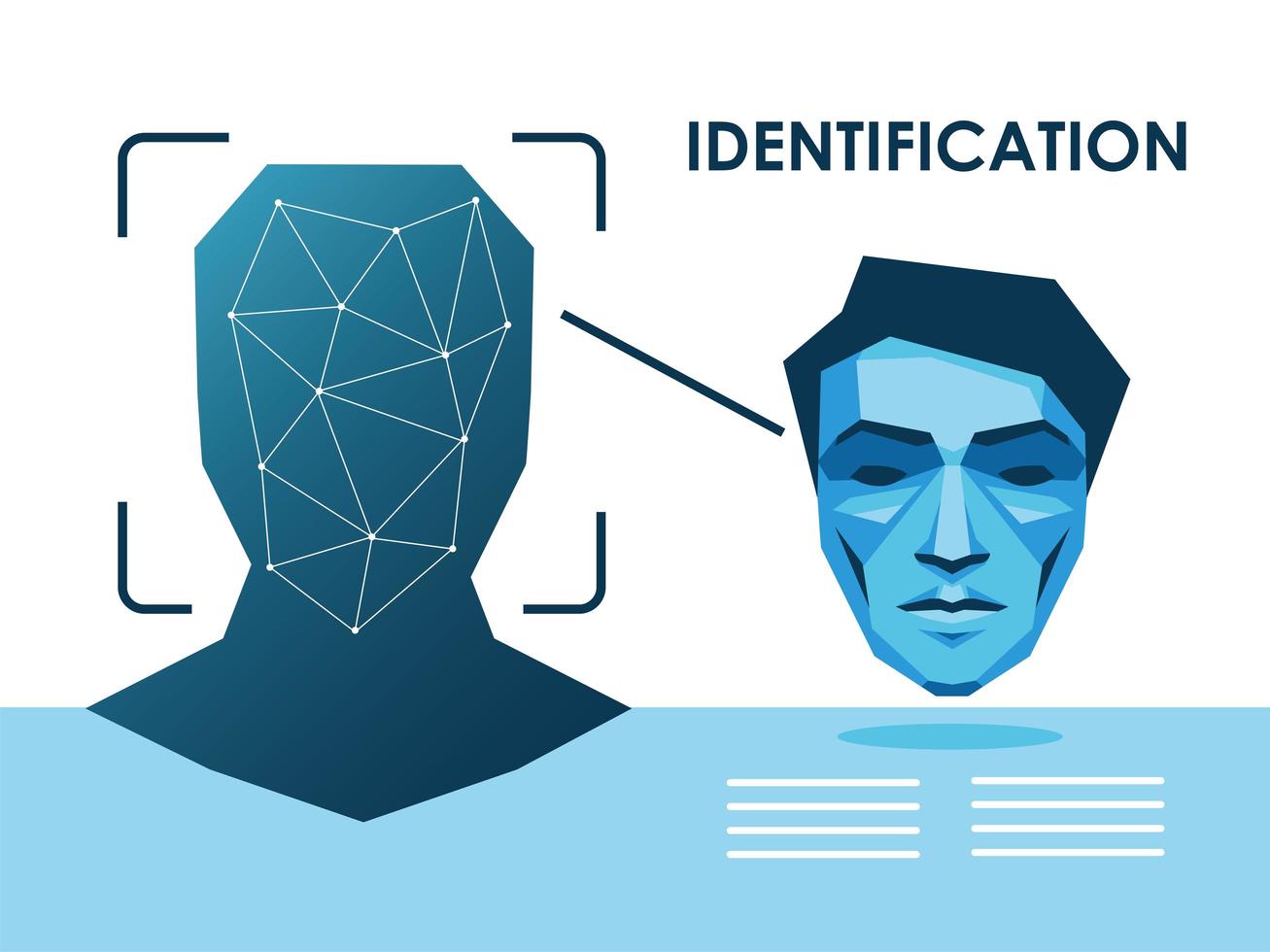 identification facial recognition vector