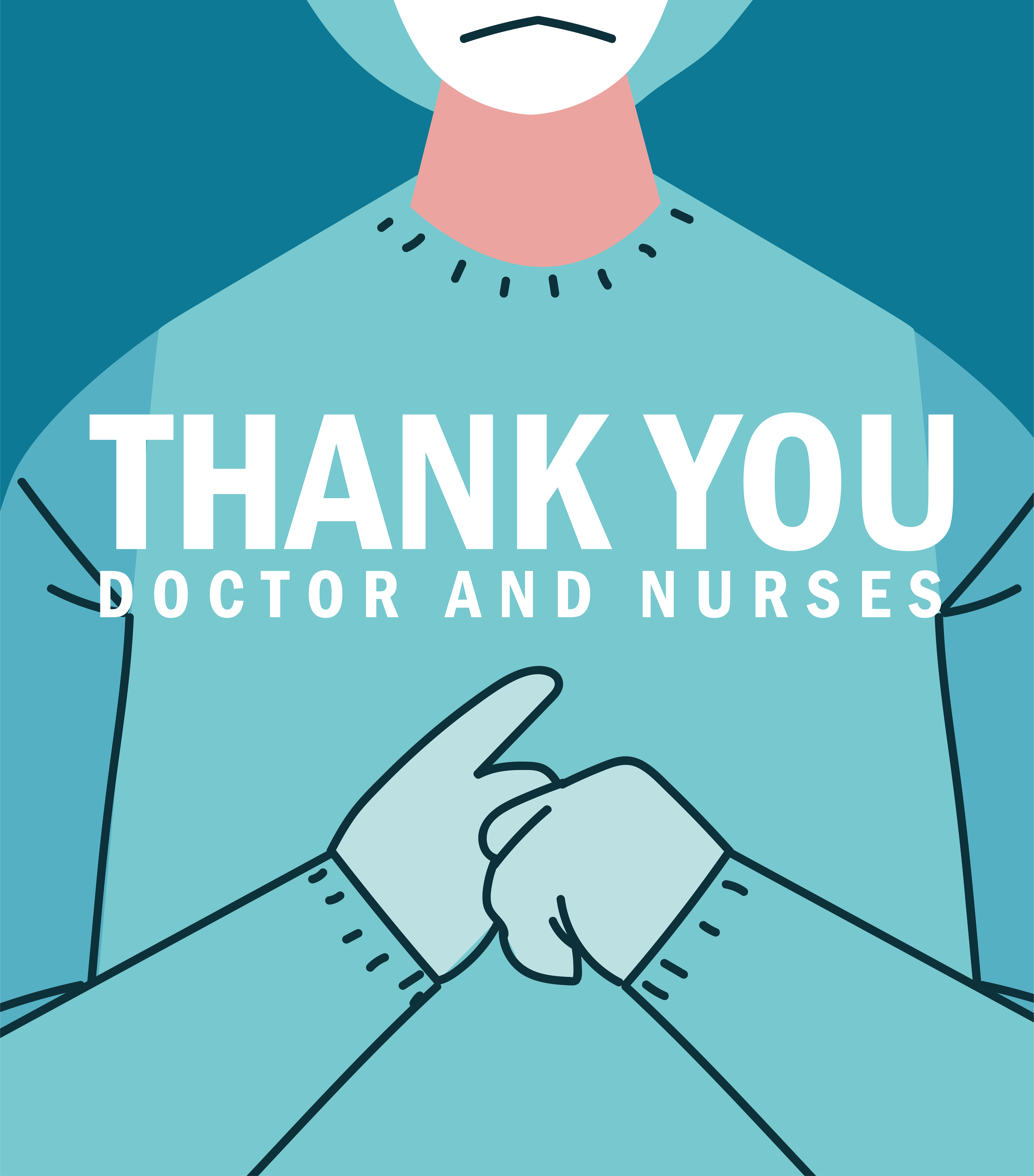 thank you doctor and nurse, protective suit gloves and mask 2622261 ...