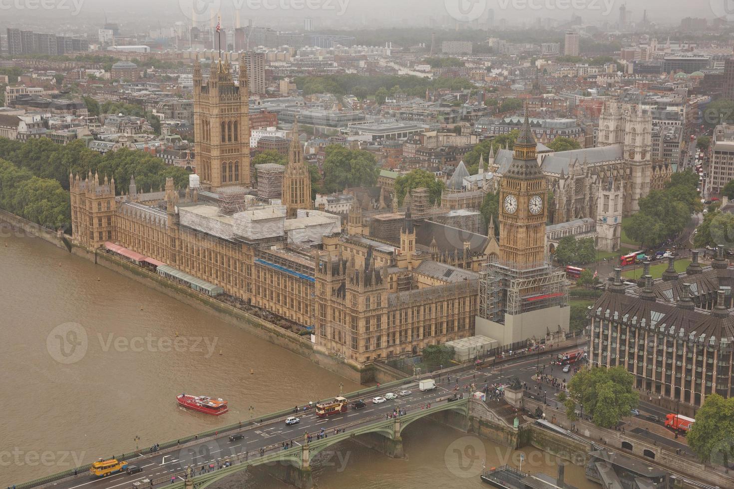 Aerial view of London, UK photo