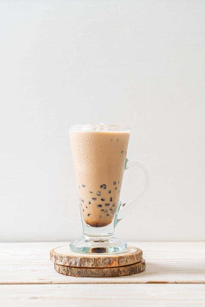 Taiwan milk tea with bubbles photo