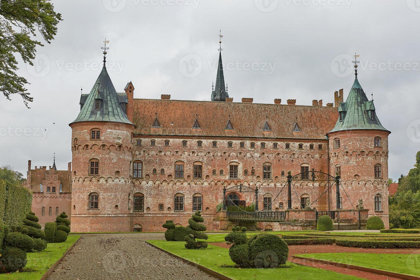 Egeskov Castle located in the south of the island of Funen in Denmark photo