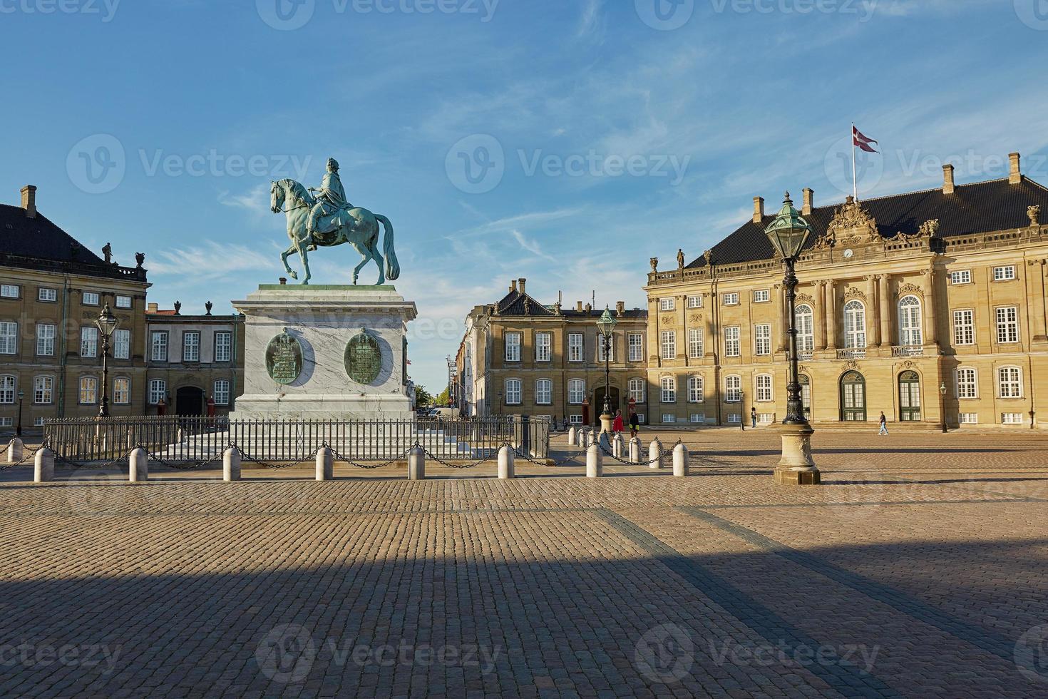 Amalienborg es la residencia de la familia real danesa en Copenhague, Dinamarca foto