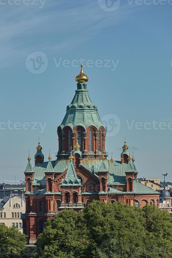 Catedral de Uspenski en Helsinki, Finlandia foto