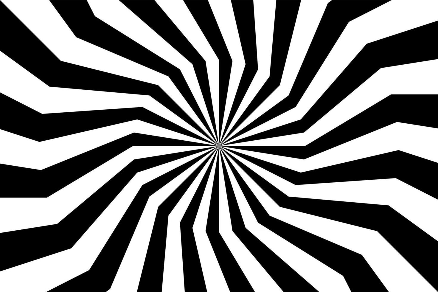 Fondo espiral blanco y negro, patrón radial arremolinado, ilustración vectorial abstracta vector