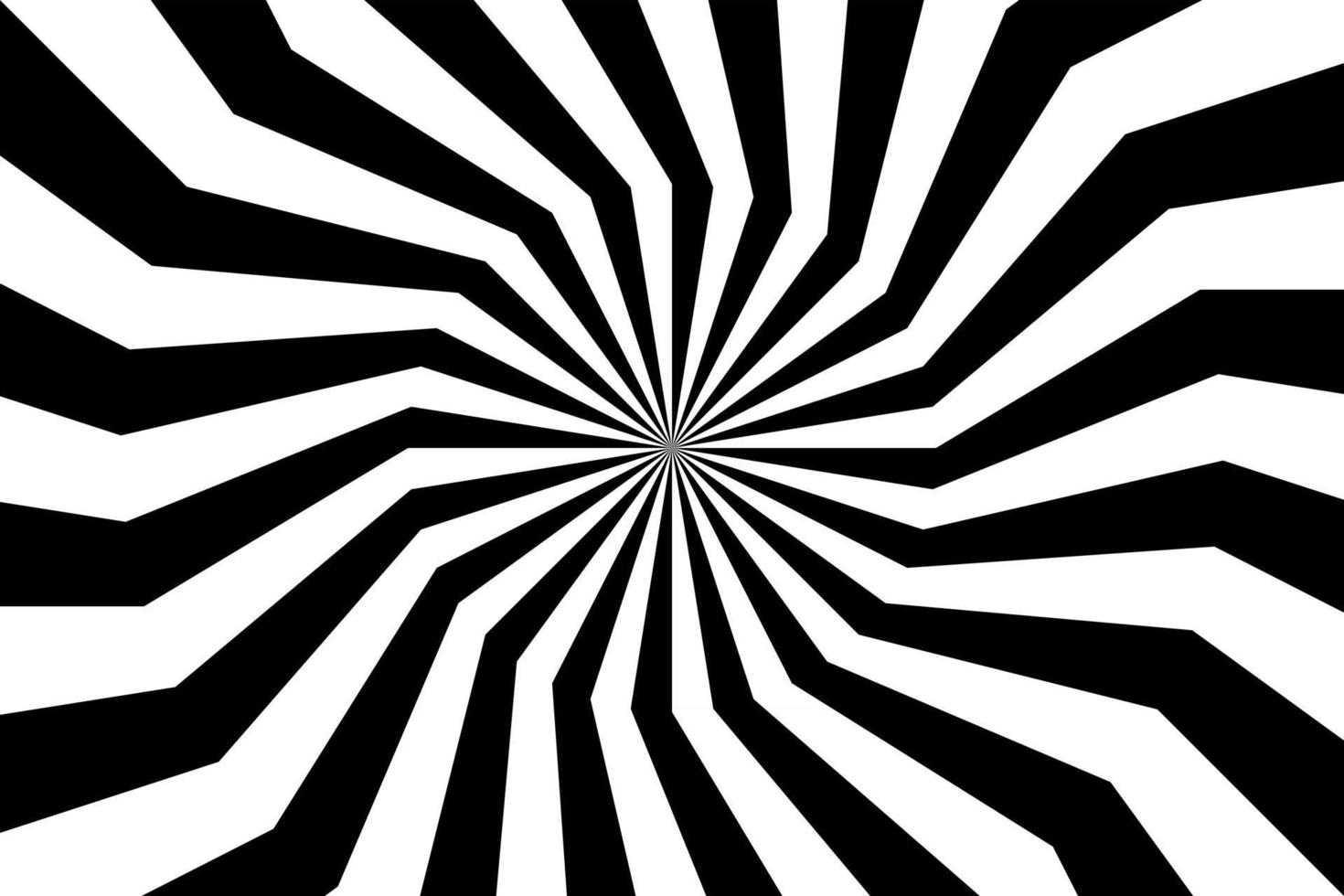 Black and white spiral background, swirling radial pattern, abstract vector illustration