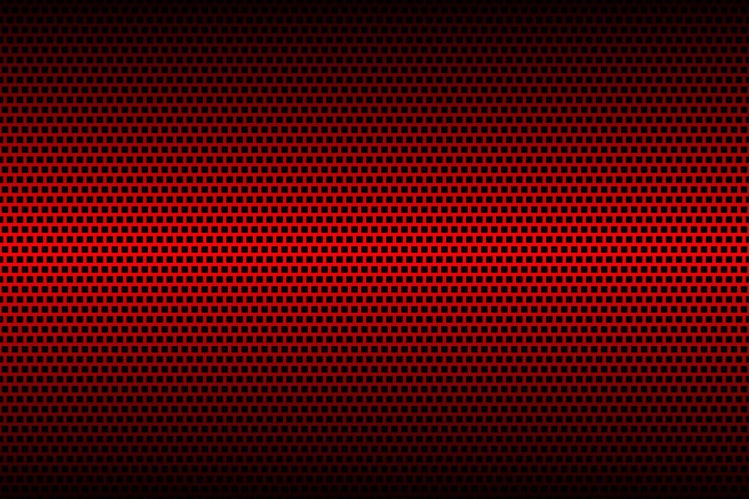 Red geometric perforated square background. Abstract metallic texture. Simple vector illustration