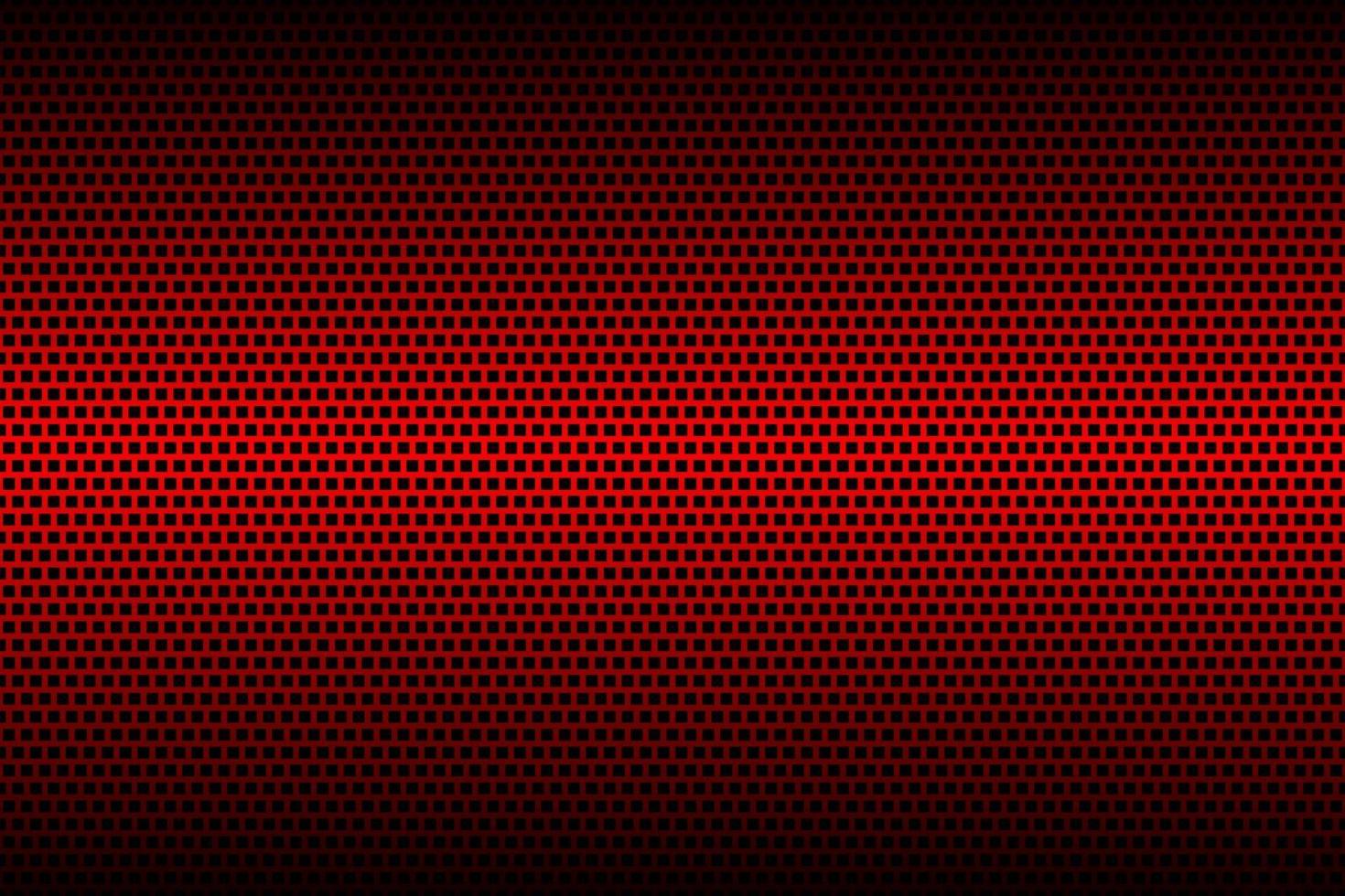 Red geometric perforated square background. Abstract metallic texture. Simple vector illustration