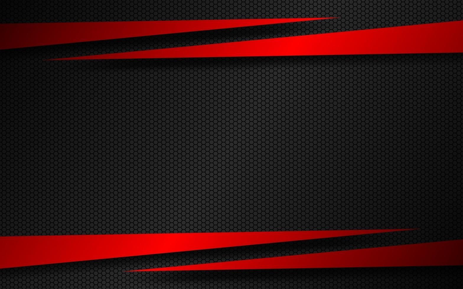 Black and red material background with red arrows and dark metal polygonal mesh. Modern template for your business and projects. Abstract widescreen background vector