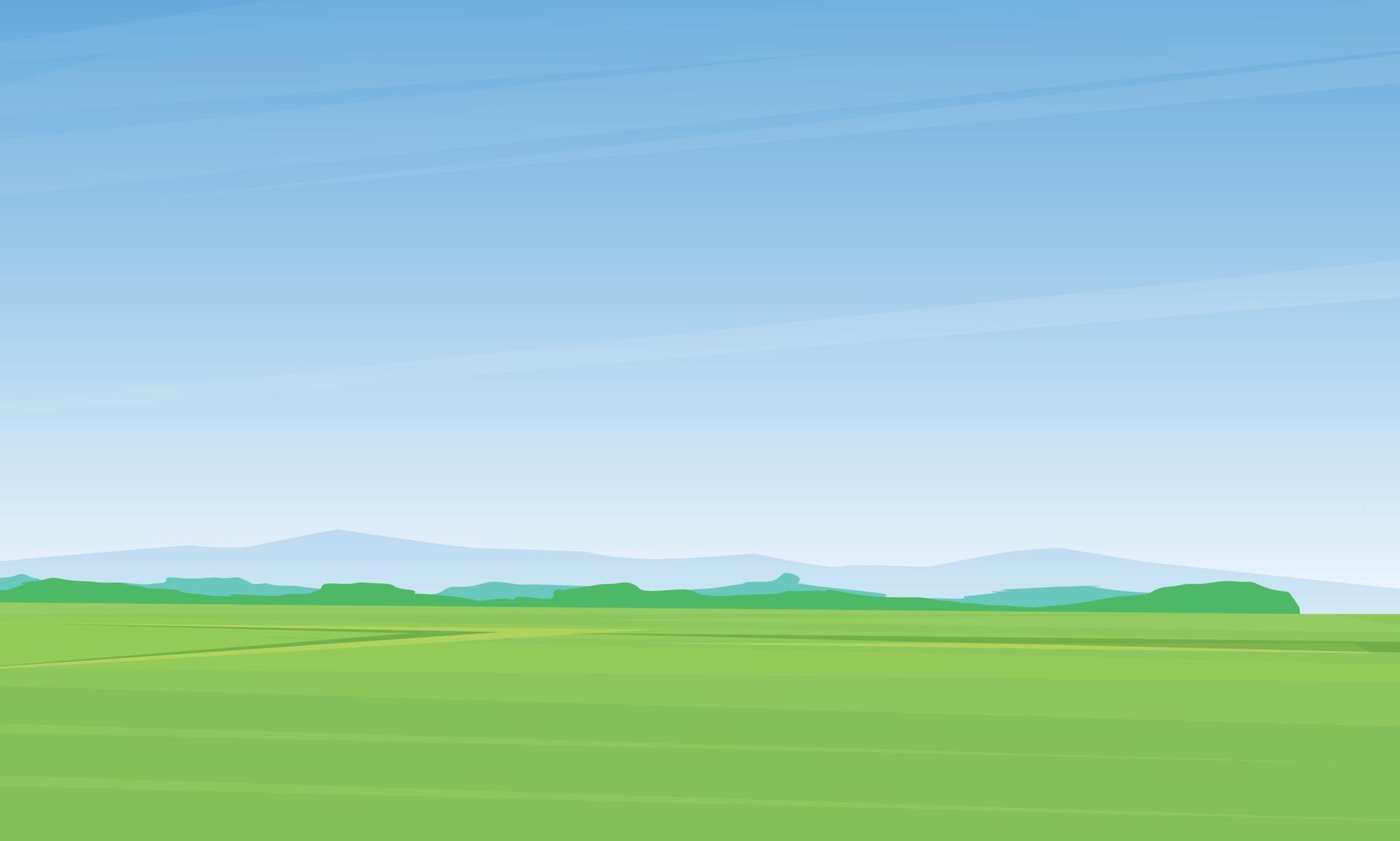 Empty Field Landscape illustration Flat Vector 2623342 Vector Art at