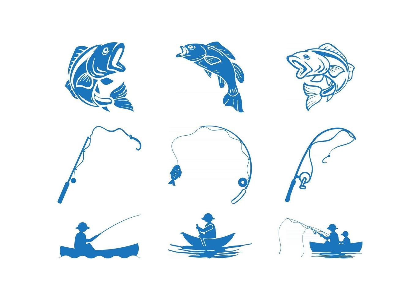 Fishing icon design template vector illustration