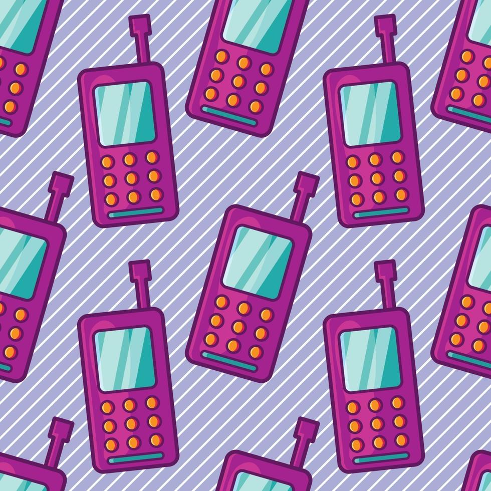old phone seamless pattern illustration vector