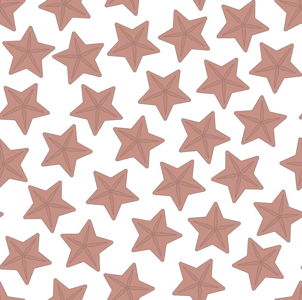 Patrón de vector transparente con estrellas de mar sobre fondo blanco, perfecto para papel tapiz de fondo, papel de regalo o tela y textil