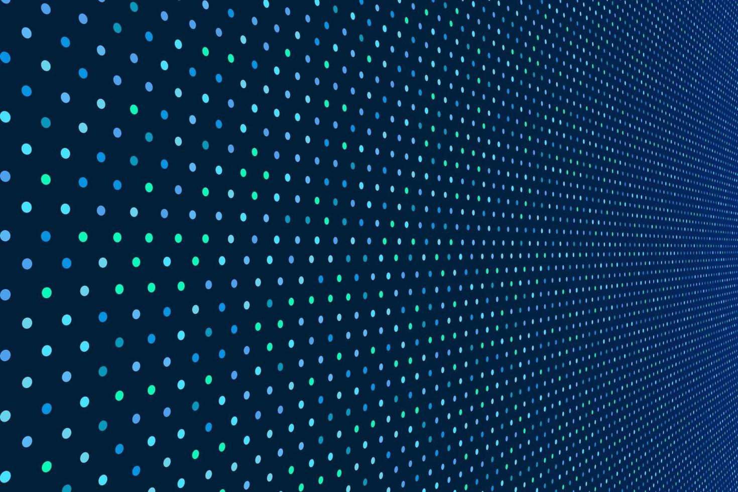 Abstract pattern dotted light green blue color perspective on dark background. Modern speed geometric shape. You can use for cover, poster, banner web, flyer, Landing page, Print ad. Vector illustration