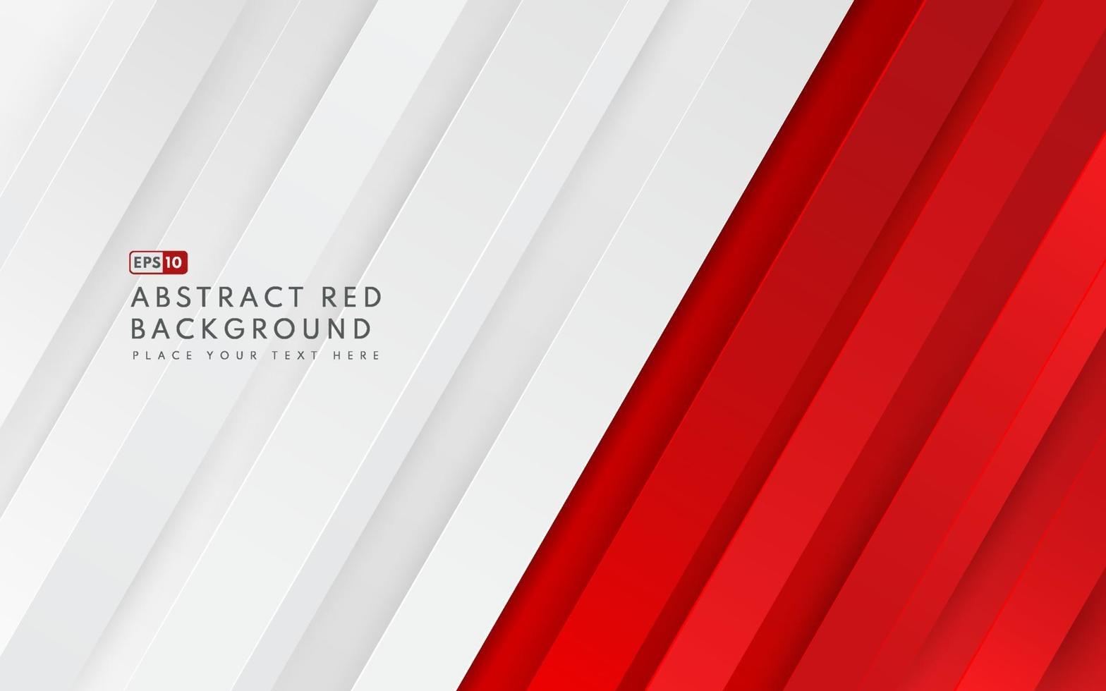 Fondo de color degradado rojo y blanco geométrico diagonal abstracto y textura de líneas con espacio de copia. estilo moderno y minimalista. que puede utilizar para folleto de plantilla, cartel, banner web, impresión. vector eps10